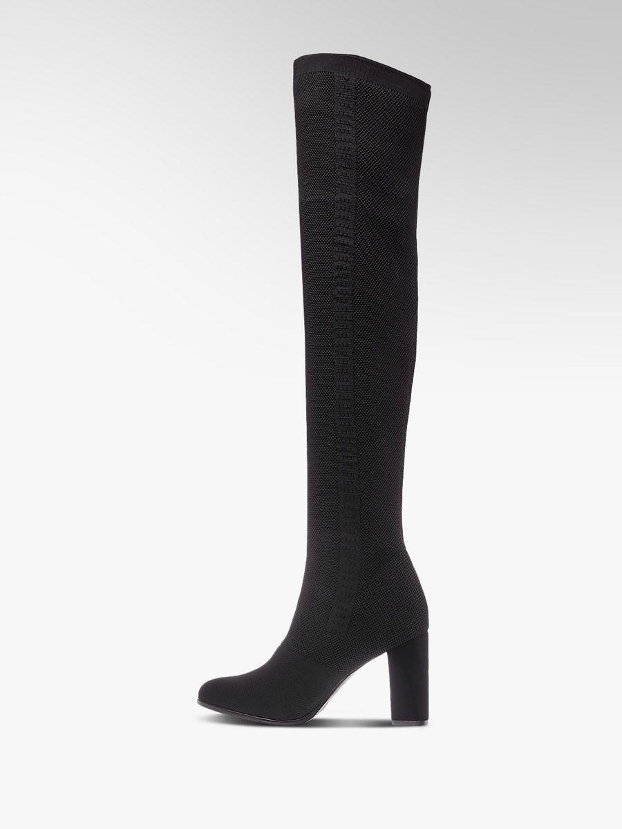 Damen Overknee Stiefel in schwarz von Catwalk günstig im Damen Overknee Stiefel in schwarz von Catwalk günstig im